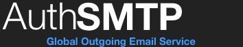 AuthSMTP Global Outgoing SMTP Email Service